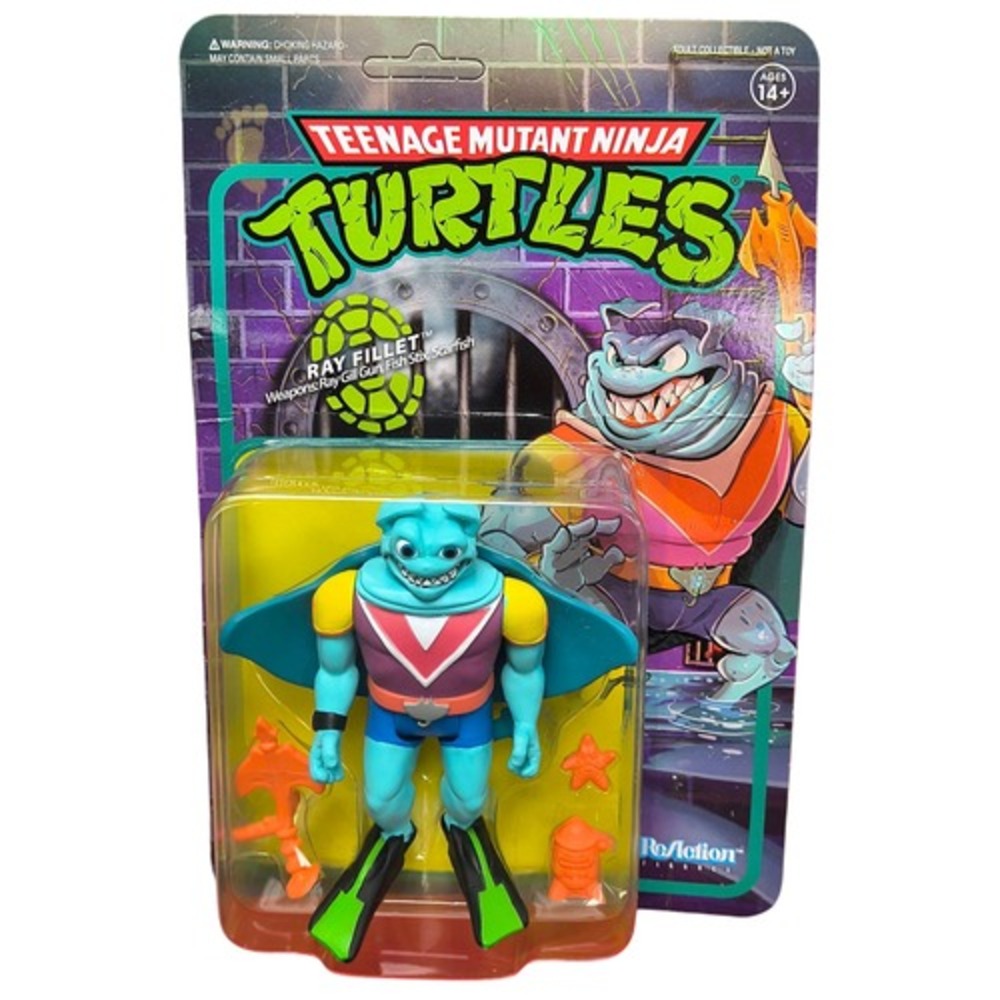 Super7 Reaction Teenage Mutant Ninja Turtles TMNT Ray Filet 3.75 Figure